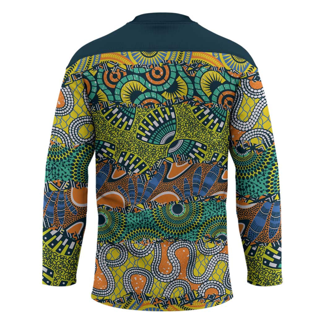 Africa Tribal Mixed Pattern Hockey Jersey - Wonder Print Shop