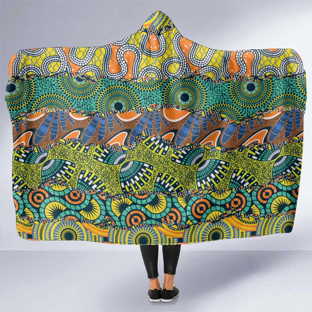 Africa Tribal Mixed Pattern Hooded Blanket - Wonder Print Shop