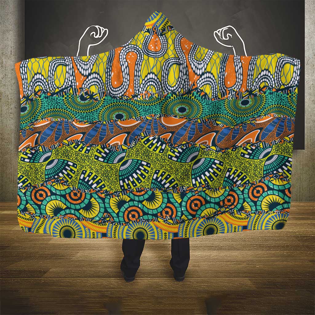 Africa Tribal Mixed Pattern Hooded Blanket - Wonder Print Shop