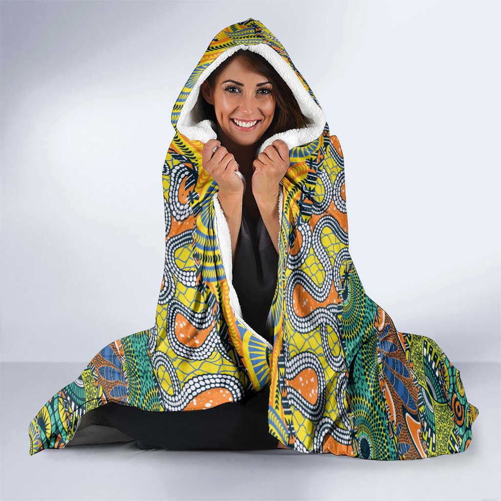 Africa Tribal Mixed Pattern Hooded Blanket - Wonder Print Shop