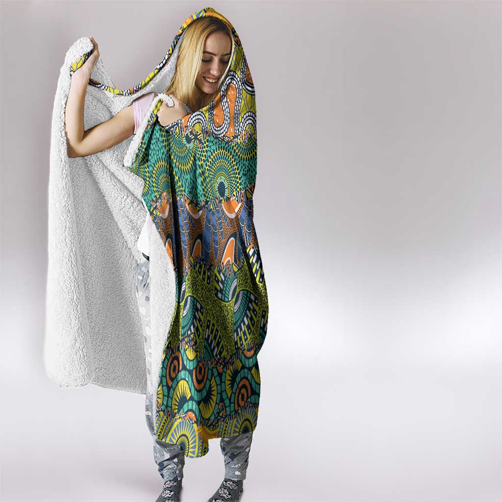 Africa Tribal Mixed Pattern Hooded Blanket - Wonder Print Shop