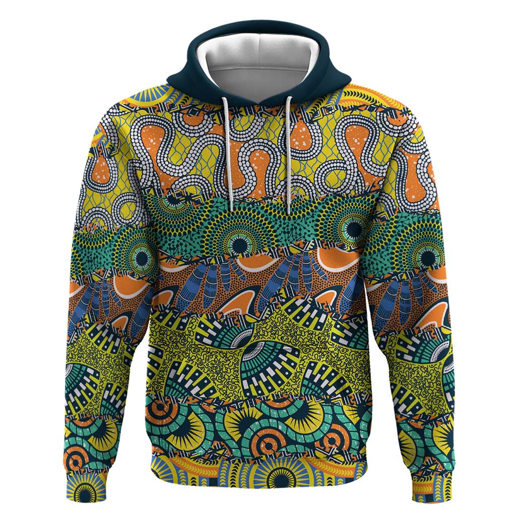 Africa Tribal Mixed Pattern Hoodie - Wonder Print Shop