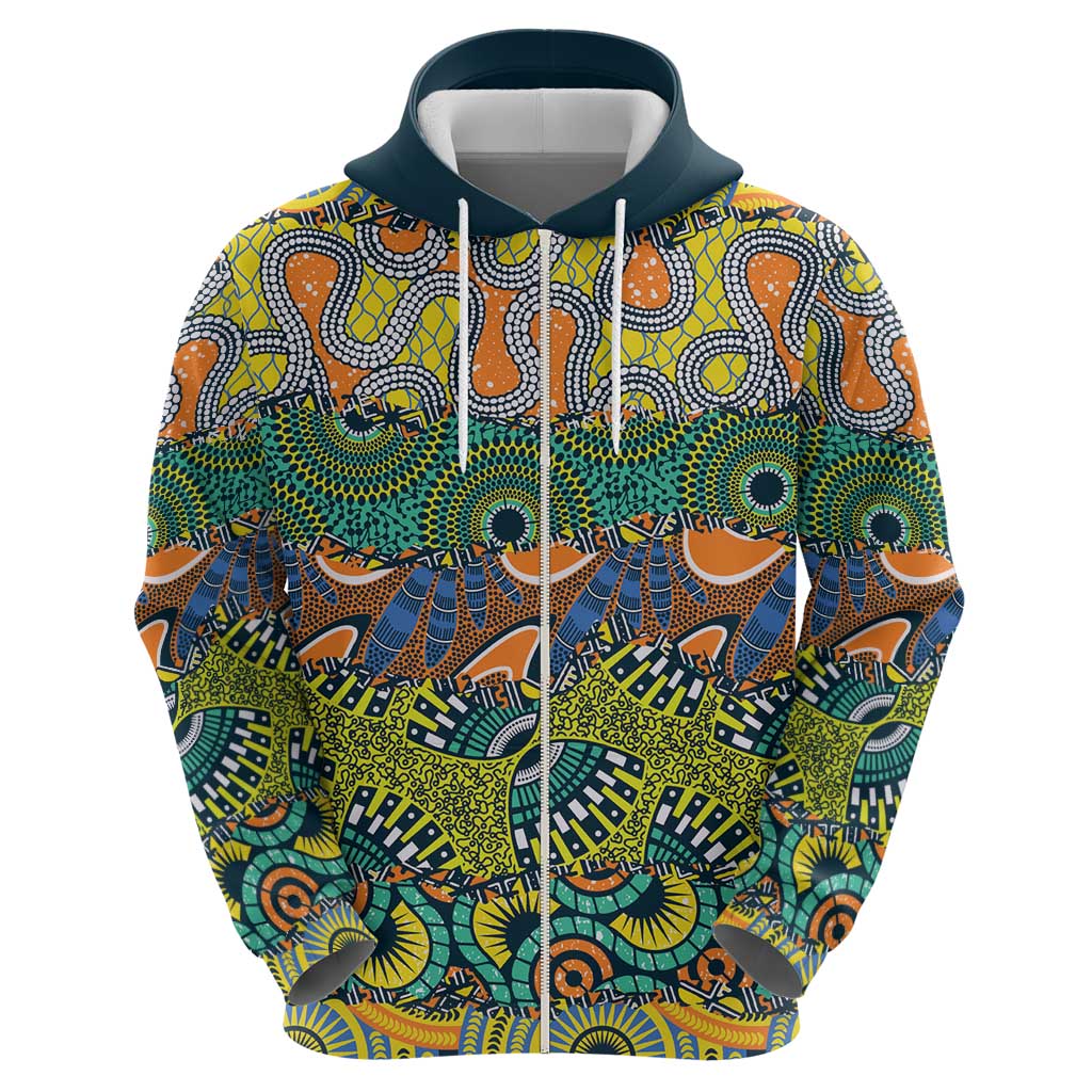 Africa Tribal Mixed Pattern Hoodie - Wonder Print Shop