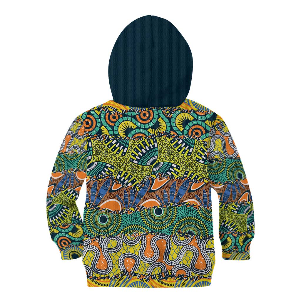 Africa Tribal Mixed Pattern Kid Hoodie - Wonder Print Shop