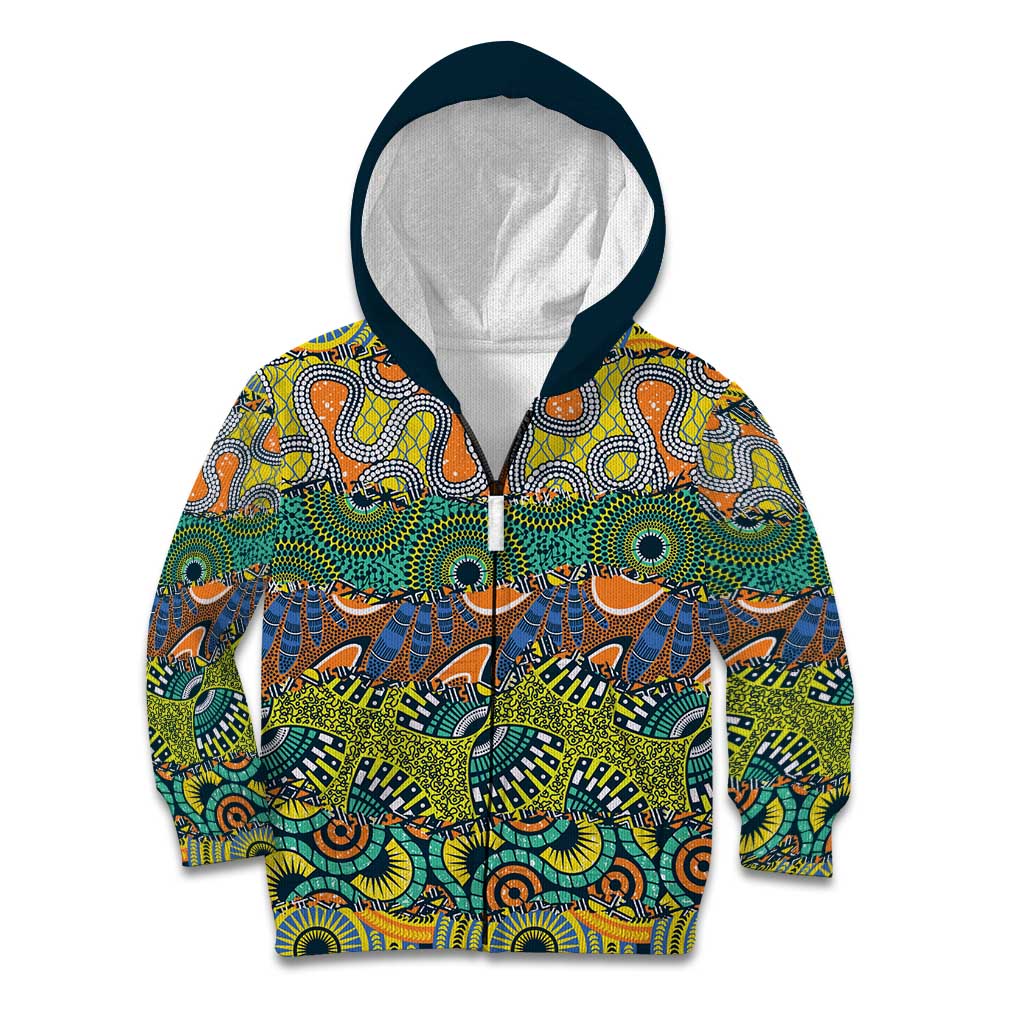 Africa Tribal Mixed Pattern Kid Hoodie - Wonder Print Shop