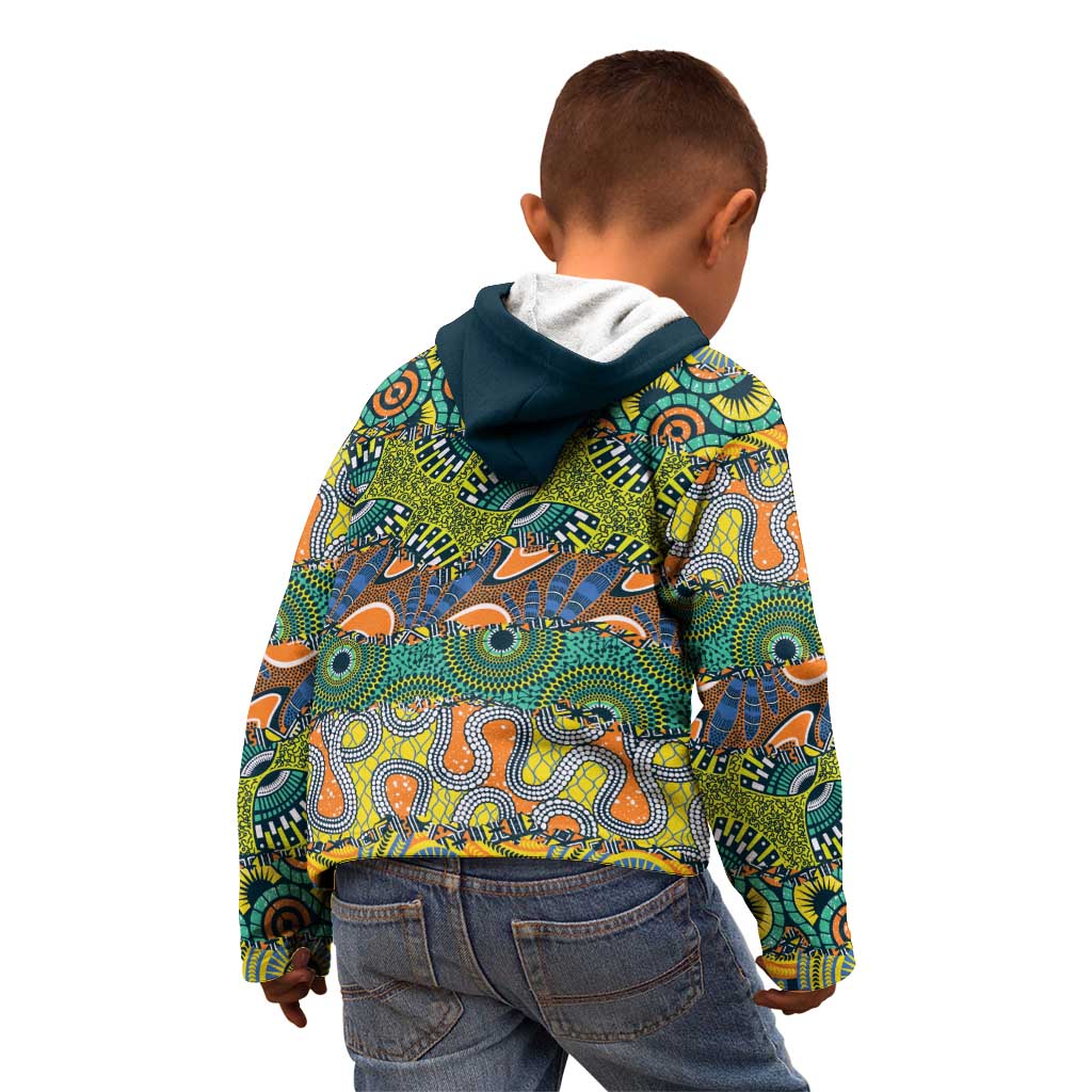 Africa Tribal Mixed Pattern Kid Hoodie - Wonder Print Shop
