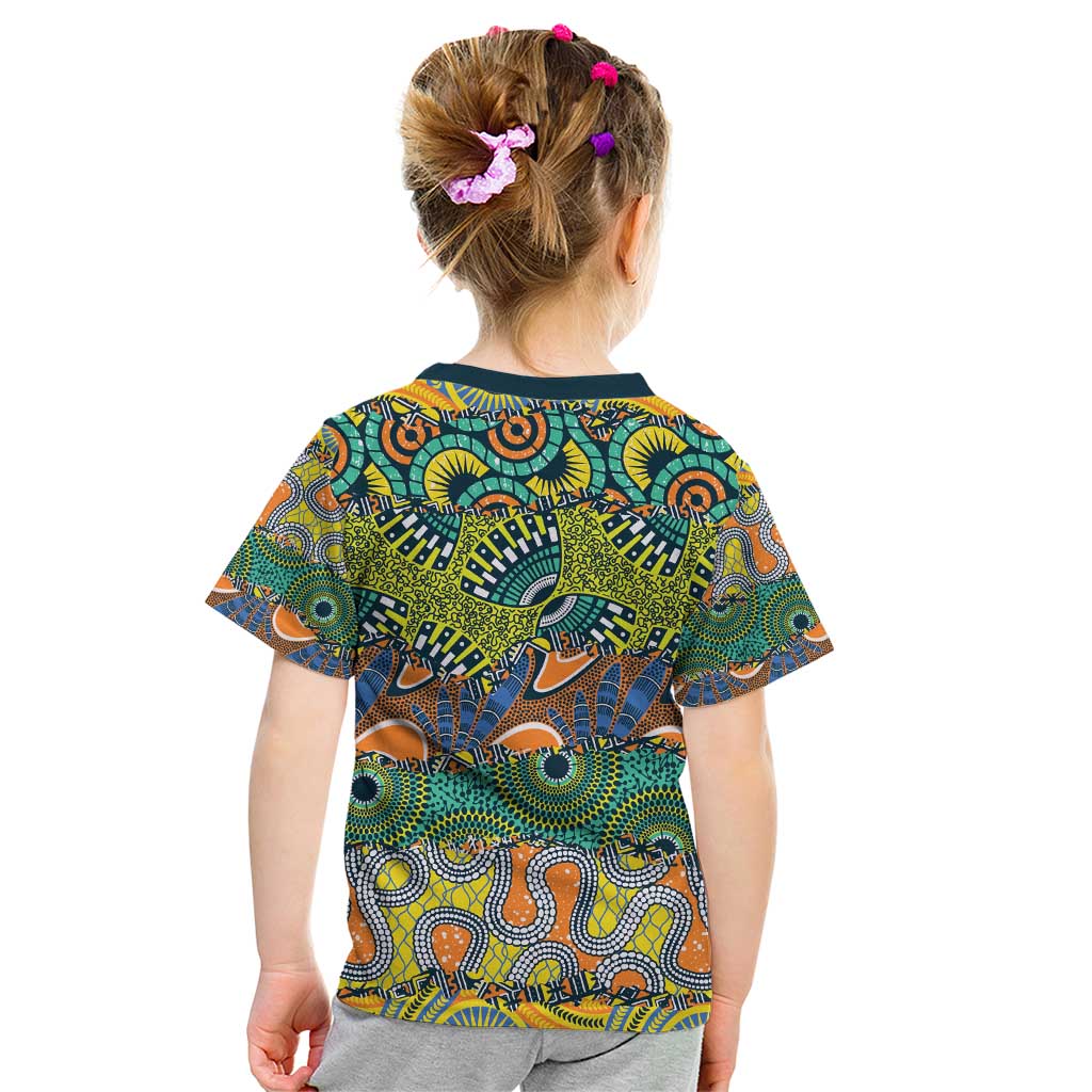 Africa Tribal Mixed Pattern Kid T Shirt - Wonder Print Shop