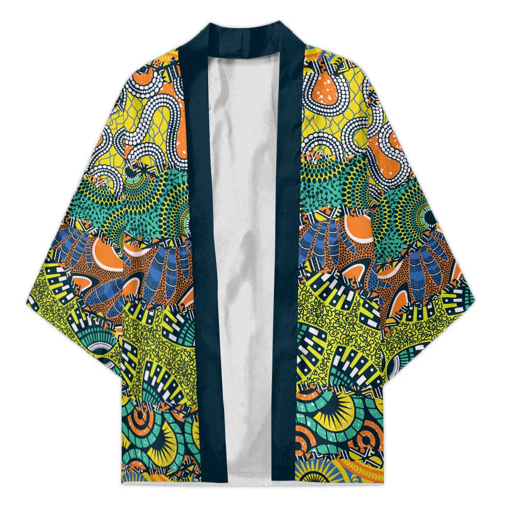 Africa Tribal Mixed Pattern Kimono - Wonder Print Shop
