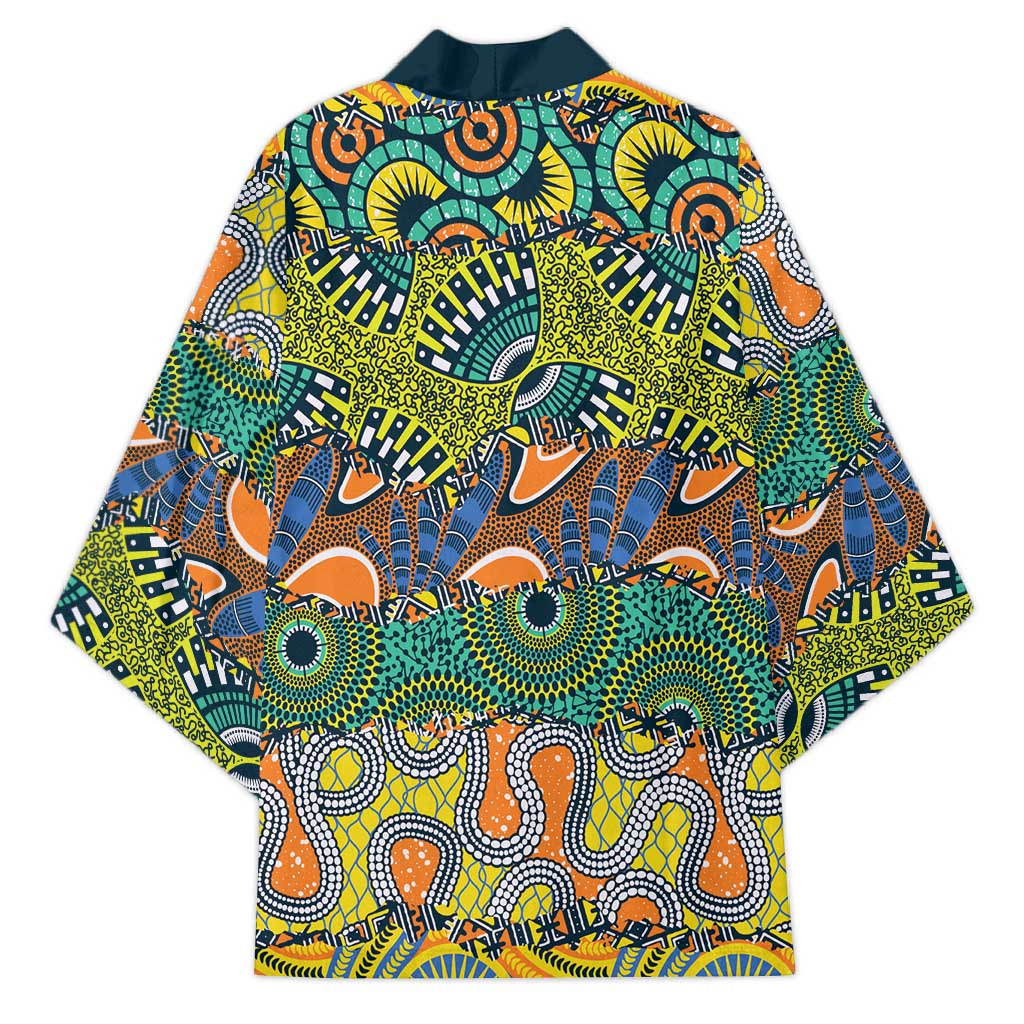 Africa Tribal Mixed Pattern Kimono - Wonder Print Shop
