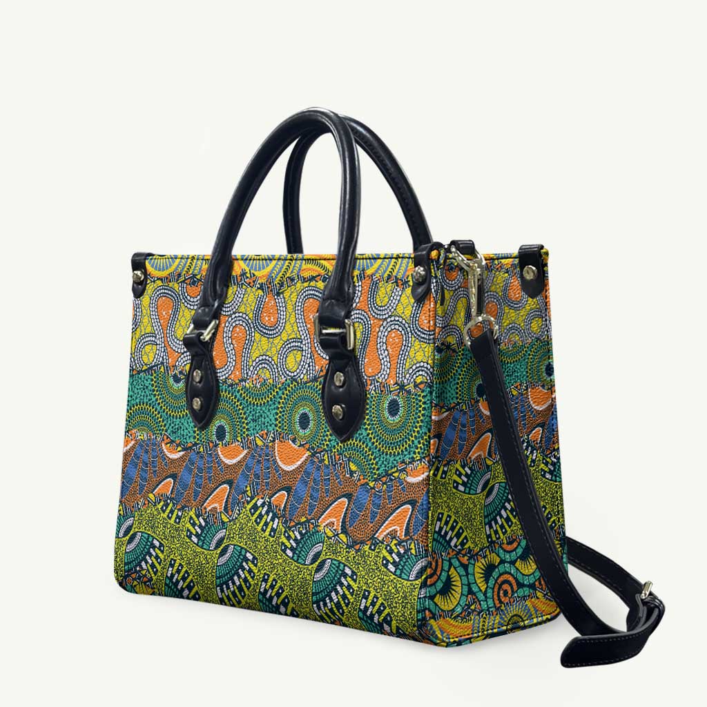 Africa Tribal Mixed Pattern Leather Bag - Wonder Print Shop