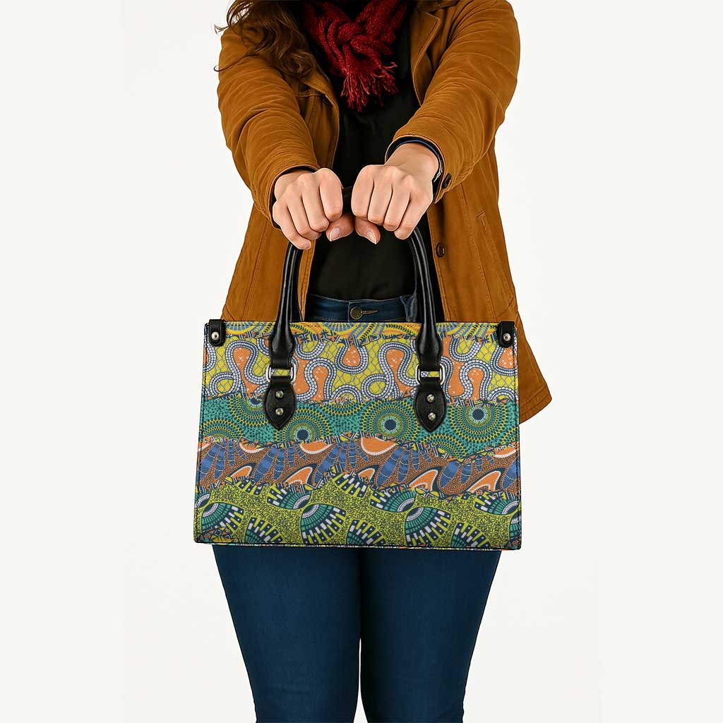 Africa Tribal Mixed Pattern Leather Bag - Wonder Print Shop