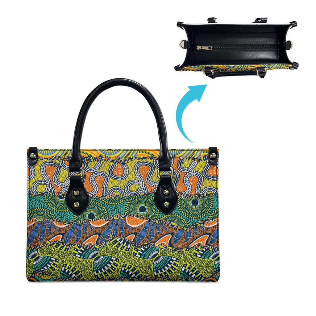 Africa Tribal Mixed Pattern Leather Bag - Wonder Print Shop