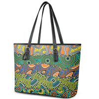 Africa Tribal Mixed Pattern Leather Tote Bag - Wonder Print Shop