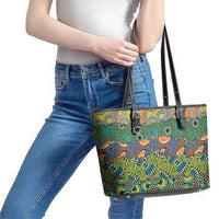 Africa Tribal Mixed Pattern Leather Tote Bag - Wonder Print Shop