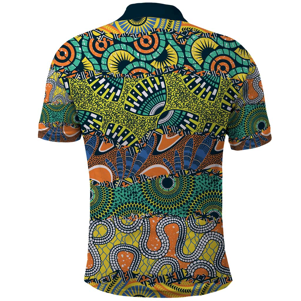 Africa Tribal Mixed Pattern Polo Shirt - Wonder Print Shop