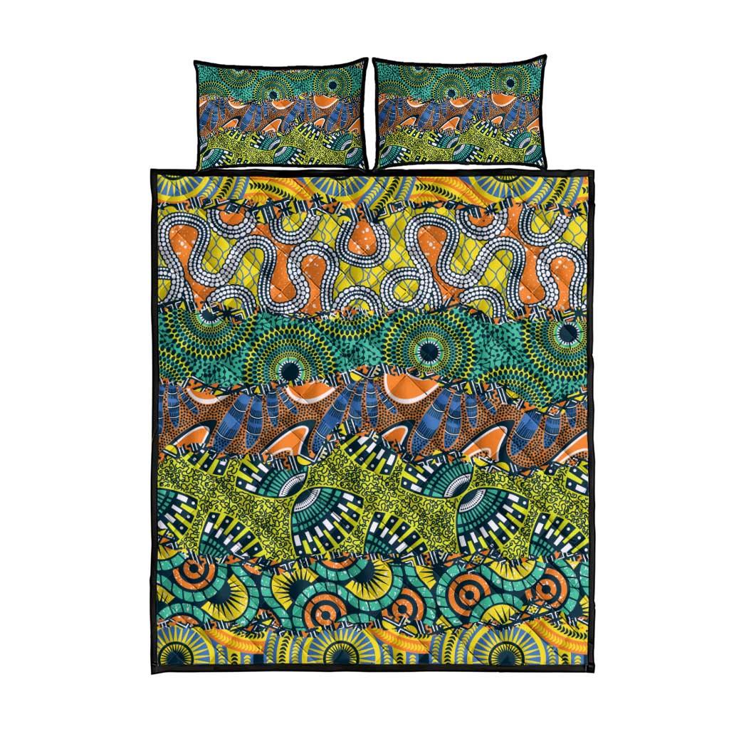 Africa Tribal Mixed Pattern Quilt Bed Set - Wonder Print Shop