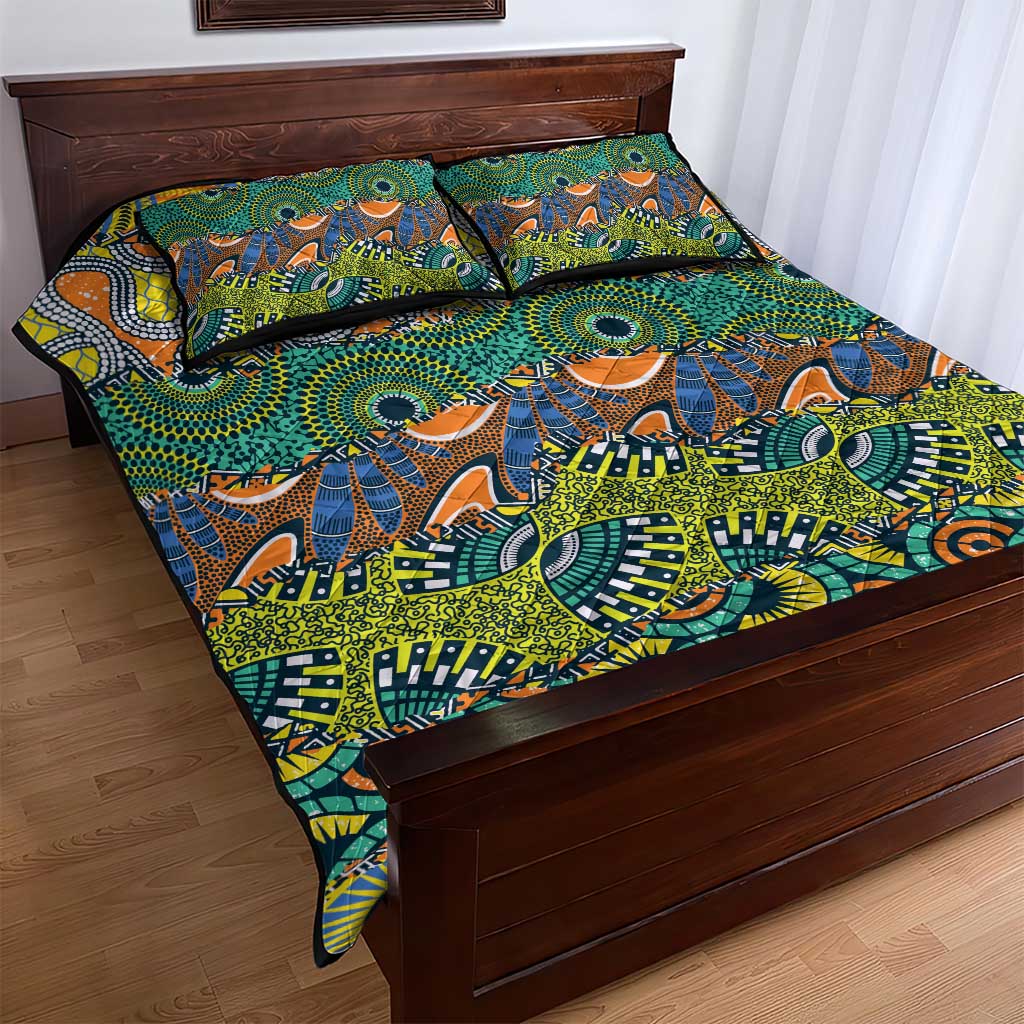 Africa Tribal Mixed Pattern Quilt Bed Set - Wonder Print Shop