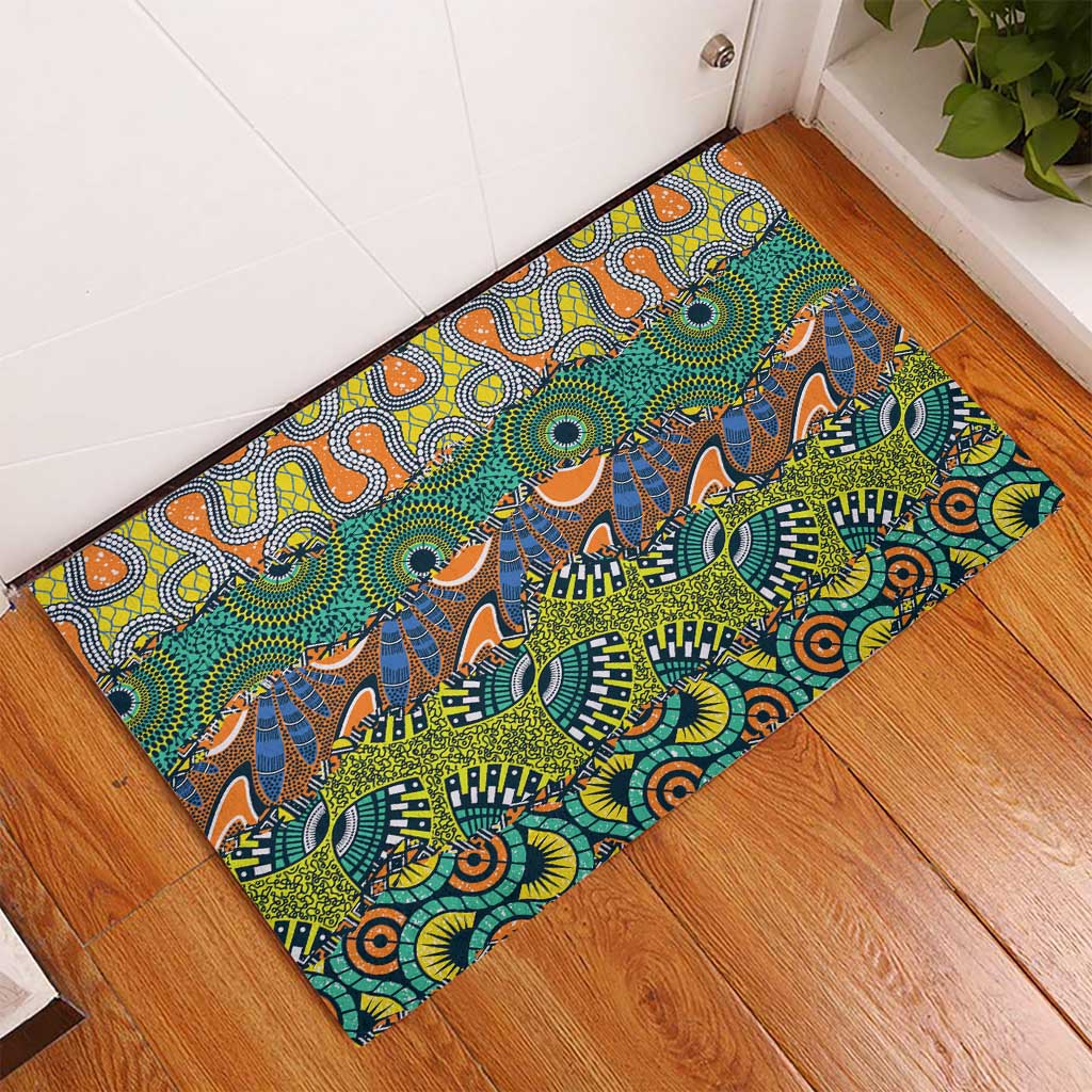 Africa Tribal Mixed Pattern Rubber Doormat - Wonder Print Shop