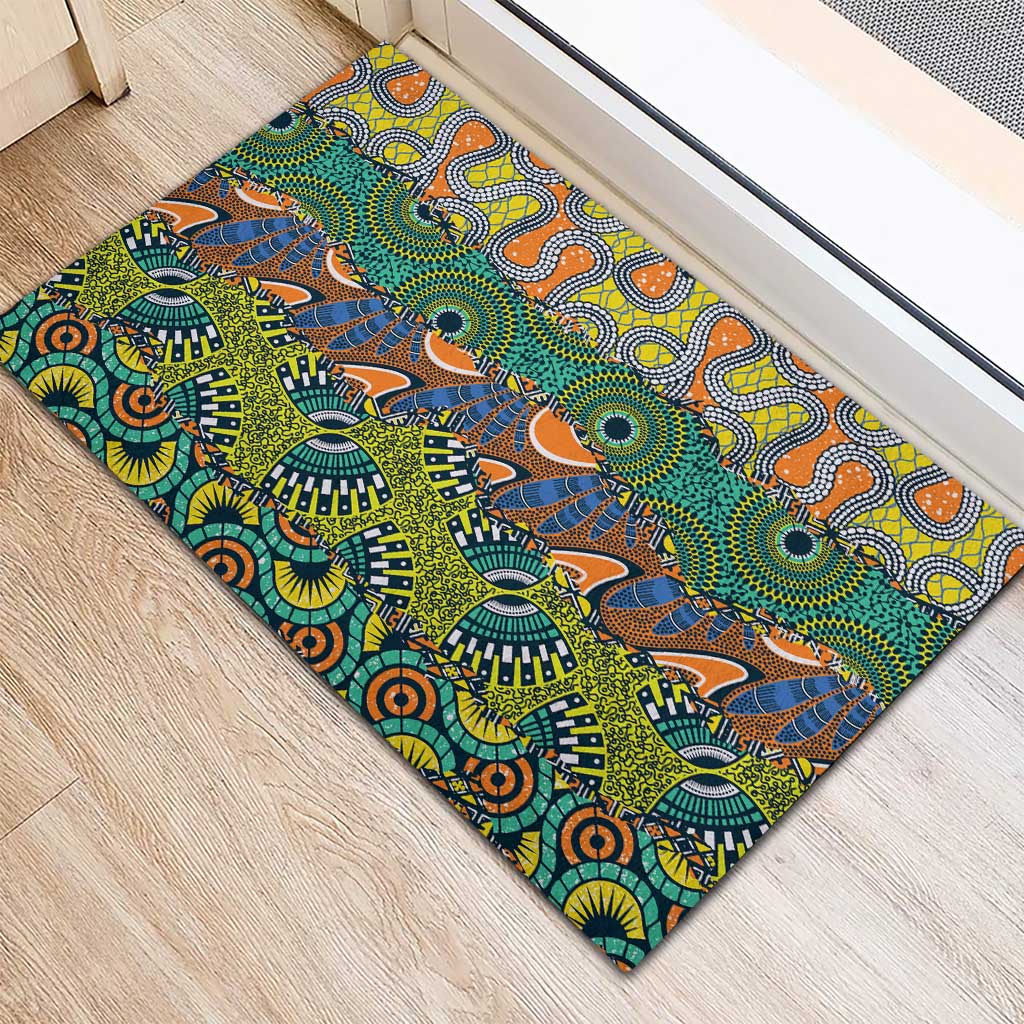 Africa Tribal Mixed Pattern Rubber Doormat - Wonder Print Shop