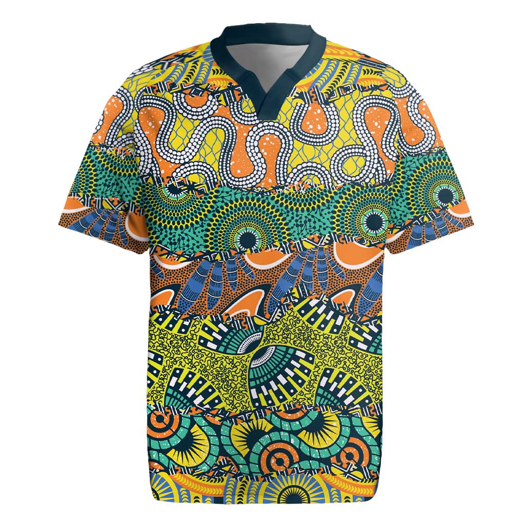 Africa Tribal Mixed Pattern Rugby Jersey - Wonder Print Shop