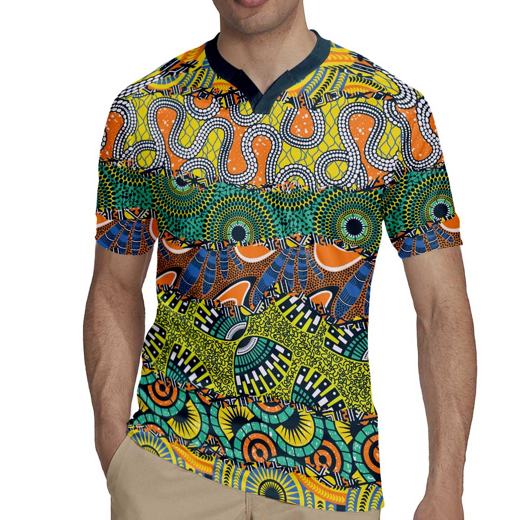 Africa Tribal Mixed Pattern Rugby Jersey - Wonder Print Shop