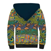 Africa Tribal Mixed Pattern Sherpa Hoodie - Wonder Print Shop