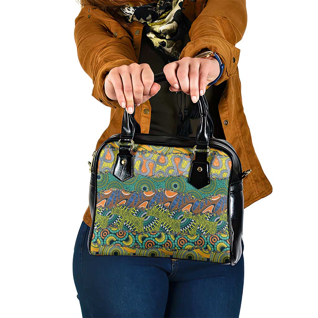 Africa Tribal Mixed Pattern Shoulder Handbag - Wonder Print Shop