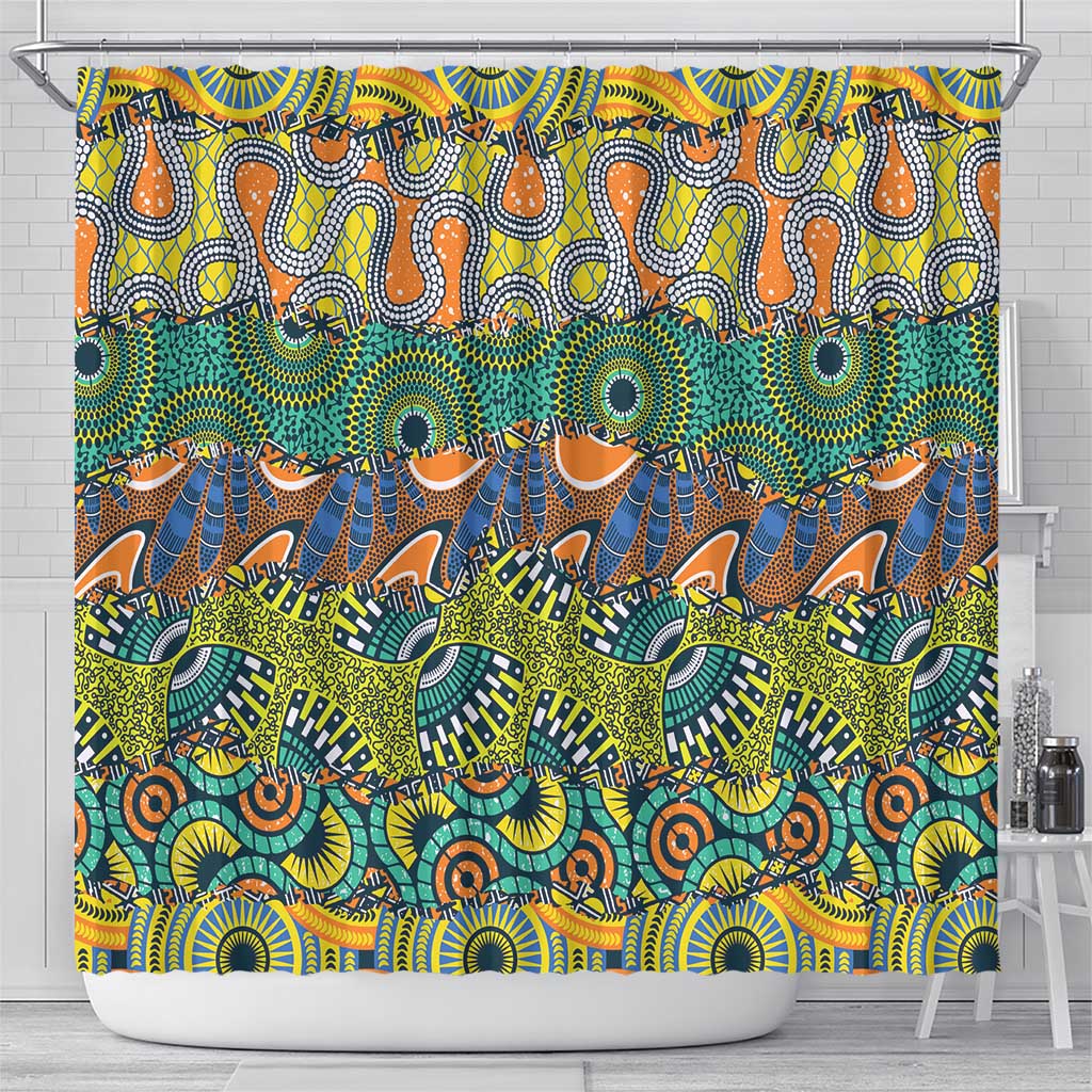 Africa Tribal Mixed Pattern Shower Curtain - Wonder Print Shop