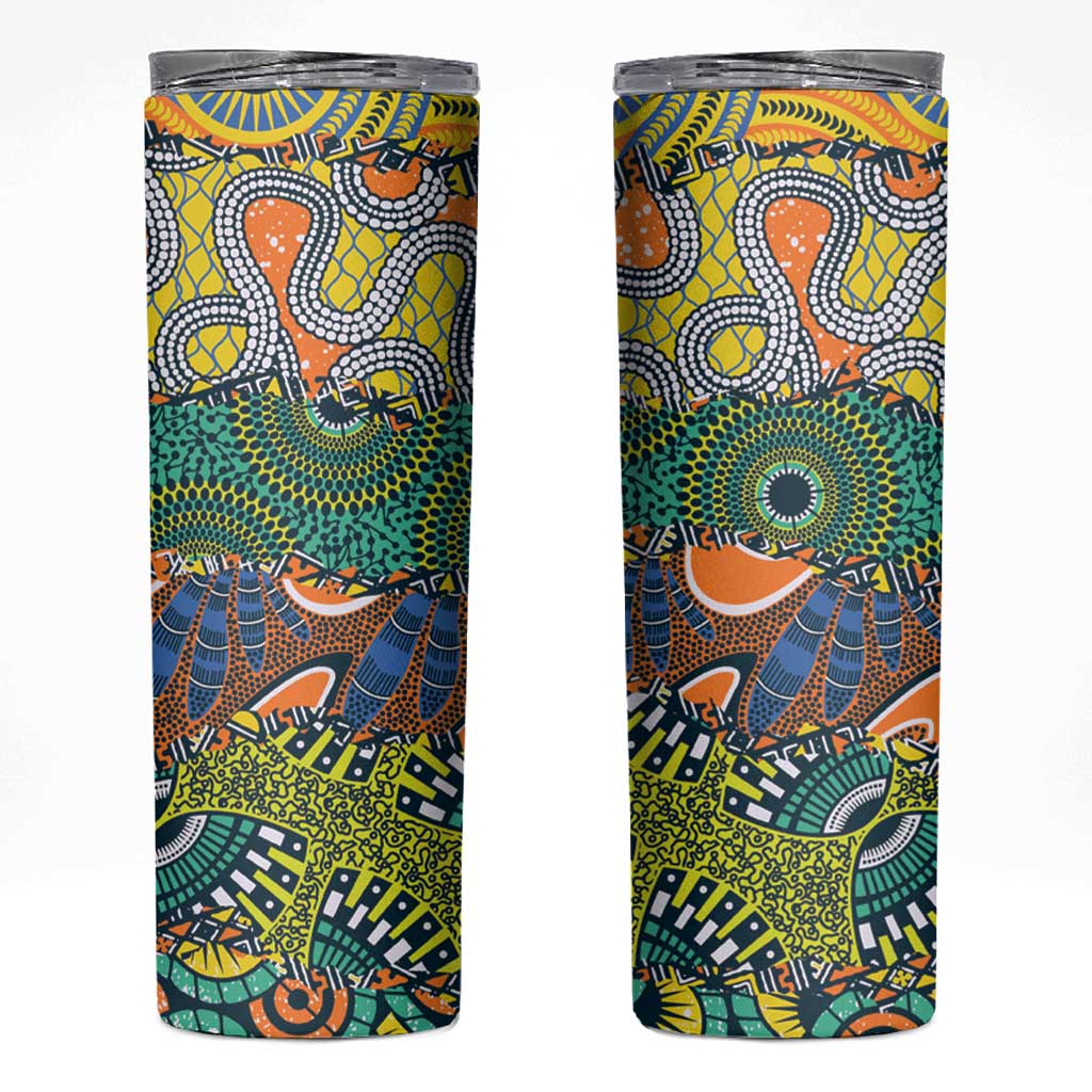 Africa Tribal Mixed Pattern Skinny Tumbler - Wonder Print Shop