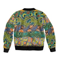Africa Tribal Mixed Pattern Sleeve Zip Bomber Jacket - Wonder Print Shop