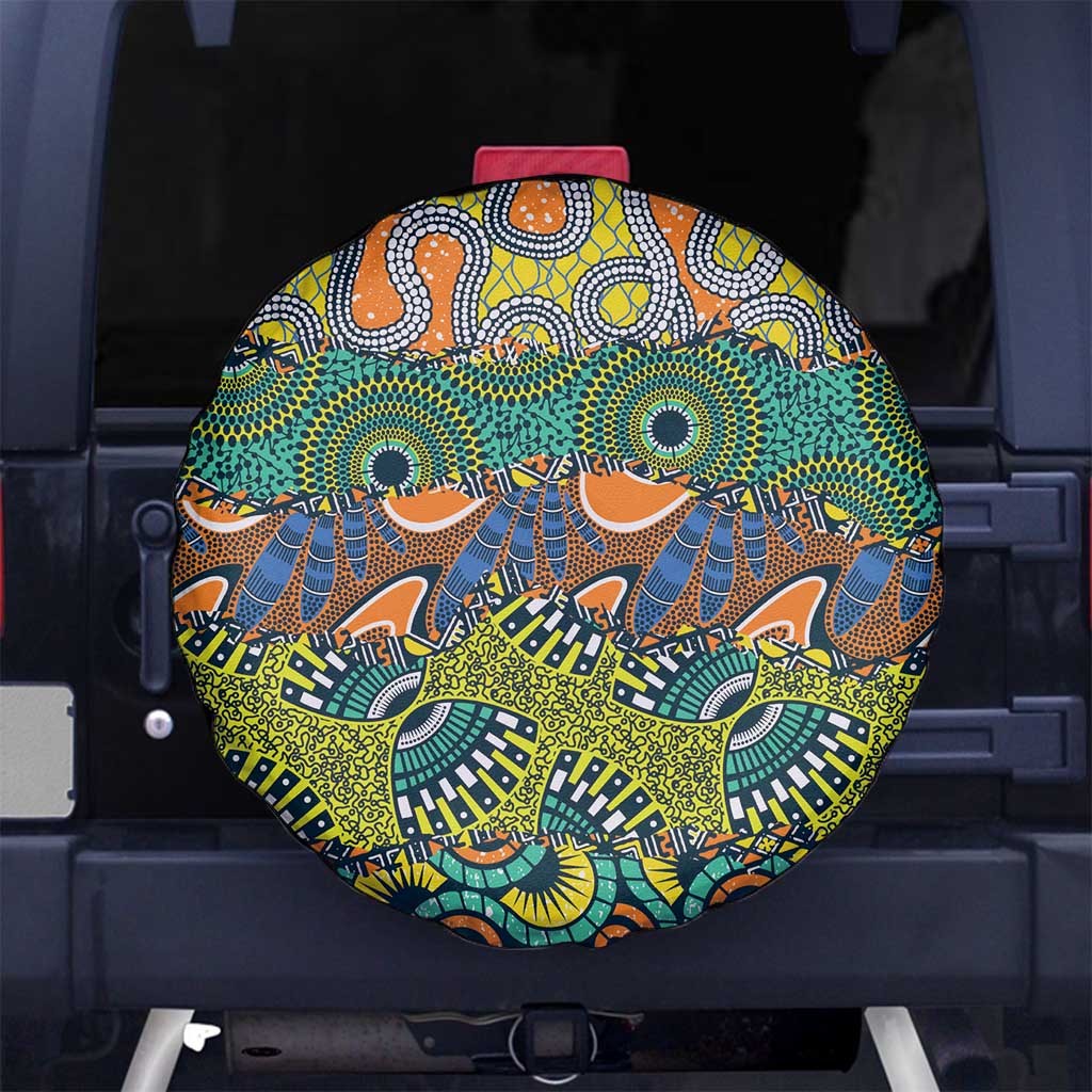 Africa Tribal Mixed Pattern Spare Tire Cover - Wonder Print Shop