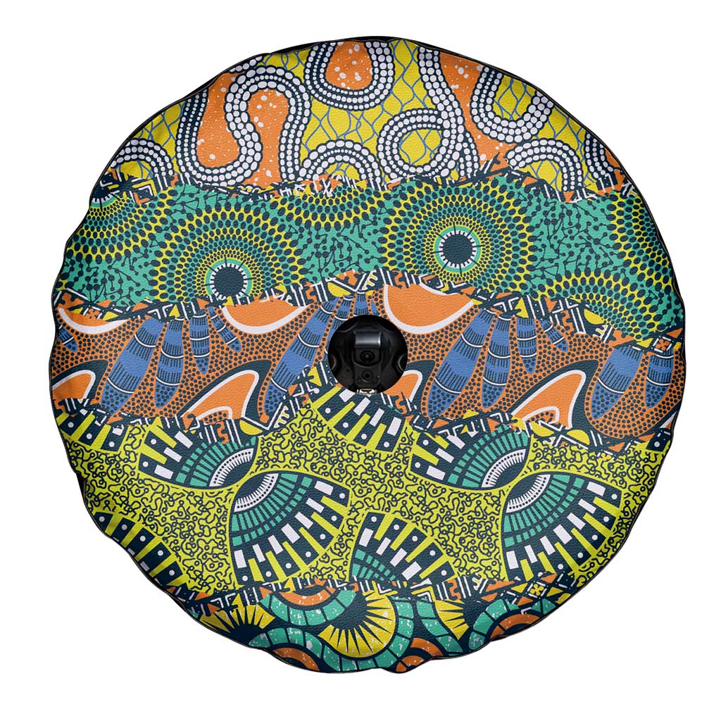 Africa Tribal Mixed Pattern Spare Tire Cover - Wonder Print Shop