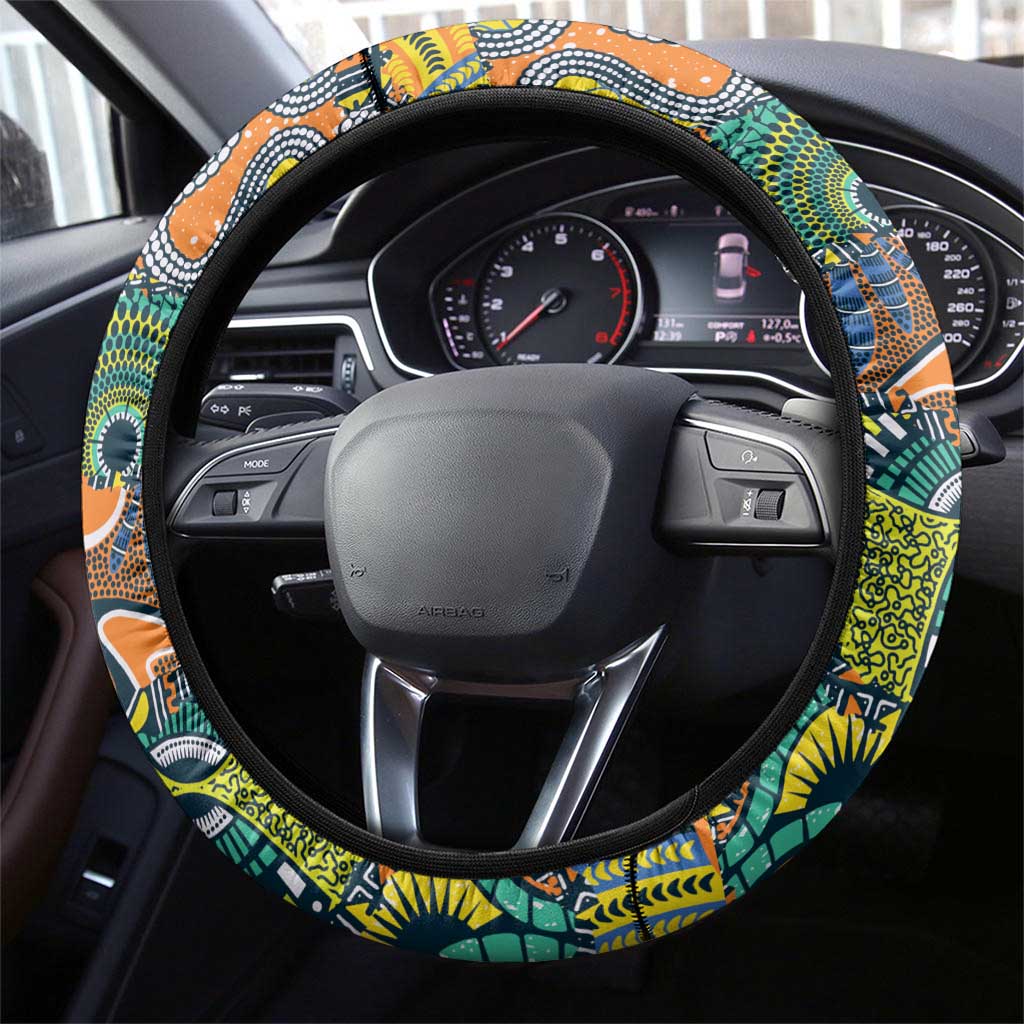 Africa Tribal Mixed Pattern Steering Wheel Cover - Wonder Print Shop