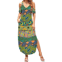Africa Tribal Mixed Pattern Summer Maxi Dress - Wonder Print Shop
