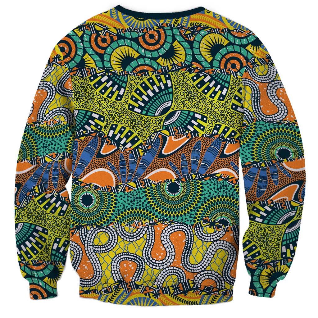Africa Tribal Mixed Pattern Sweatshirt - Wonder Print Shop