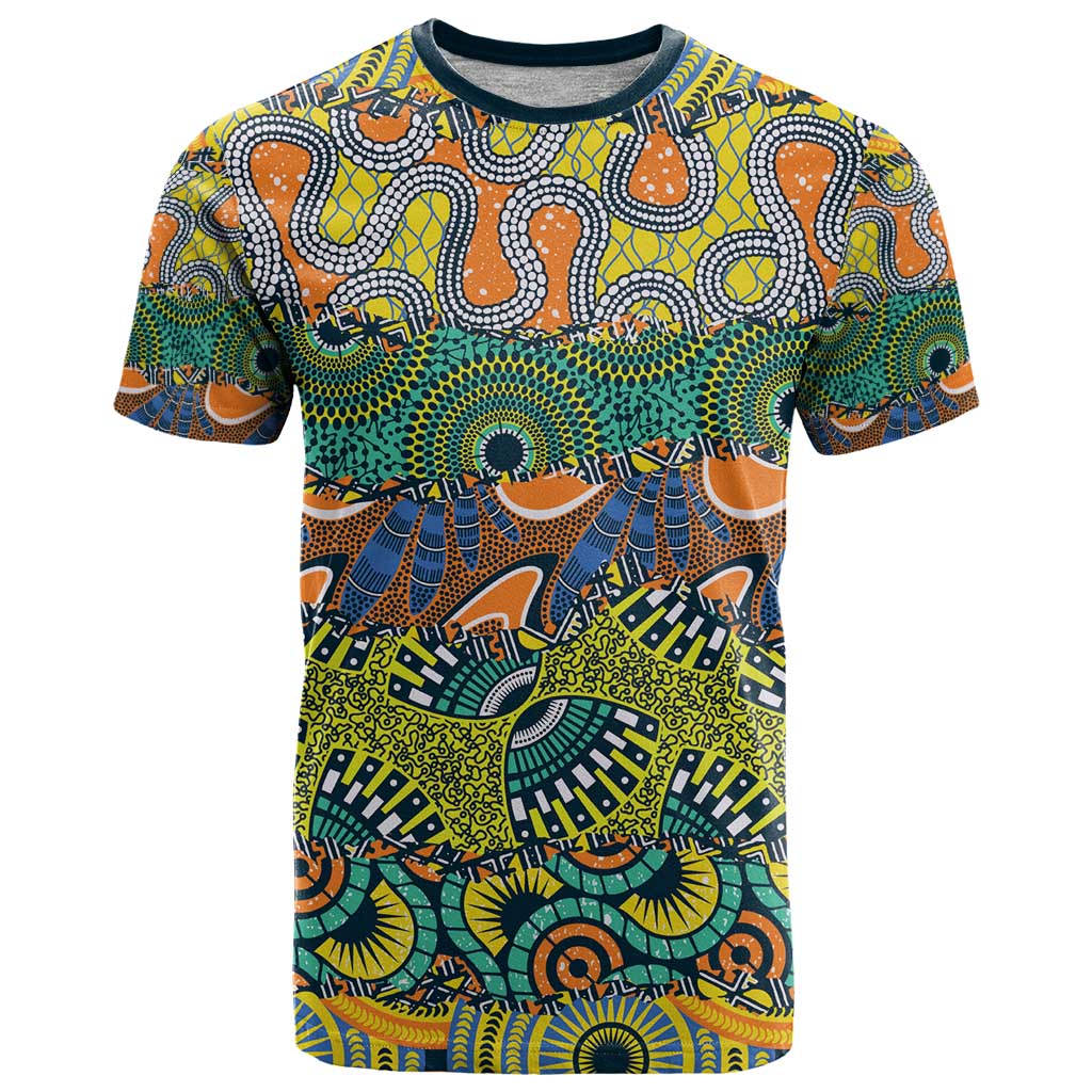 Africa Tribal Mixed Pattern T Shirt - Wonder Print Shop