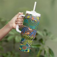 Africa Tribal Mixed Pattern Tumbler With Handle - Wonder Print Shop