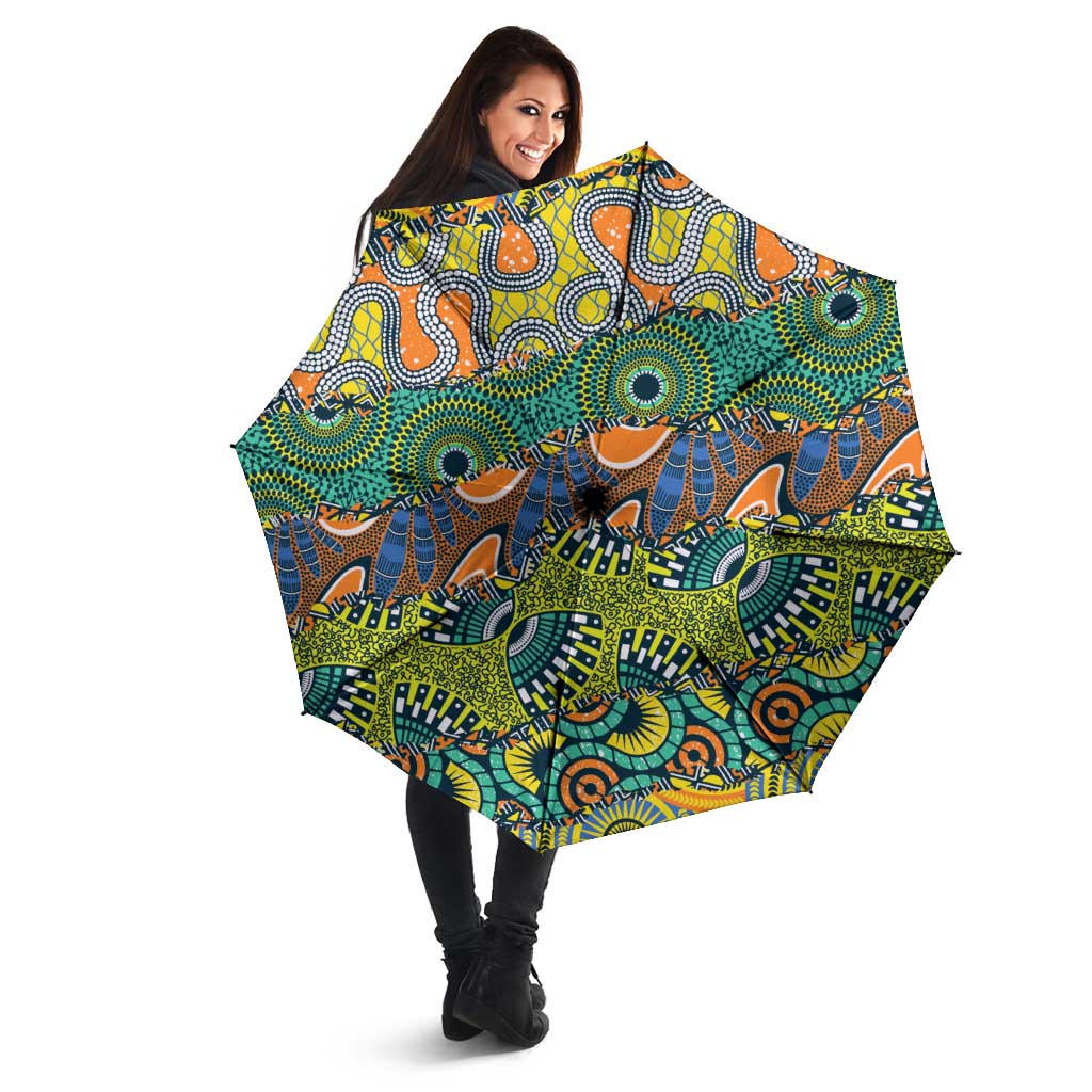 Africa Tribal Mixed Pattern Umbrella - Wonder Print Shop
