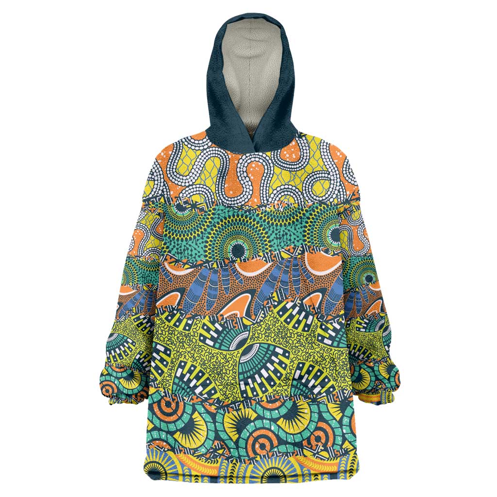 Africa Tribal Mixed Pattern Wearable Blanket Hoodie - Wonder Print Shop