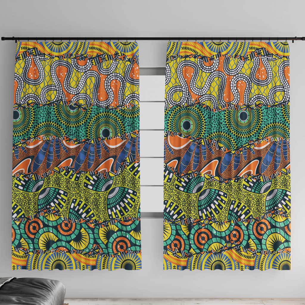 Africa Tribal Mixed Pattern Window Curtain - Wonder Print Shop