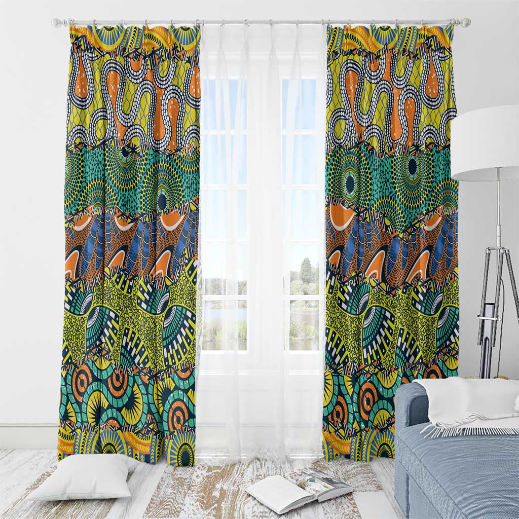 Africa Tribal Mixed Pattern Window Curtain - Wonder Print Shop