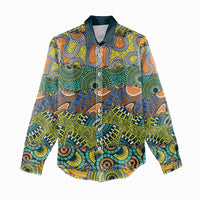 Africa Tribal Mixed Pattern Women Casual Shirt - Wonder Print Shop