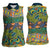 Africa Tribal Mixed Pattern Women Sleeveless Polo Shirt - Wonder Print Shop