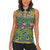 Africa Tribal Mixed Pattern Women Sleeveless Polo Shirt - Wonder Print Shop