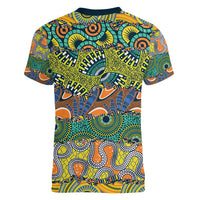 Africa Tribal Mixed Pattern Women V-Neck T-Shirt - Wonder Print Shop