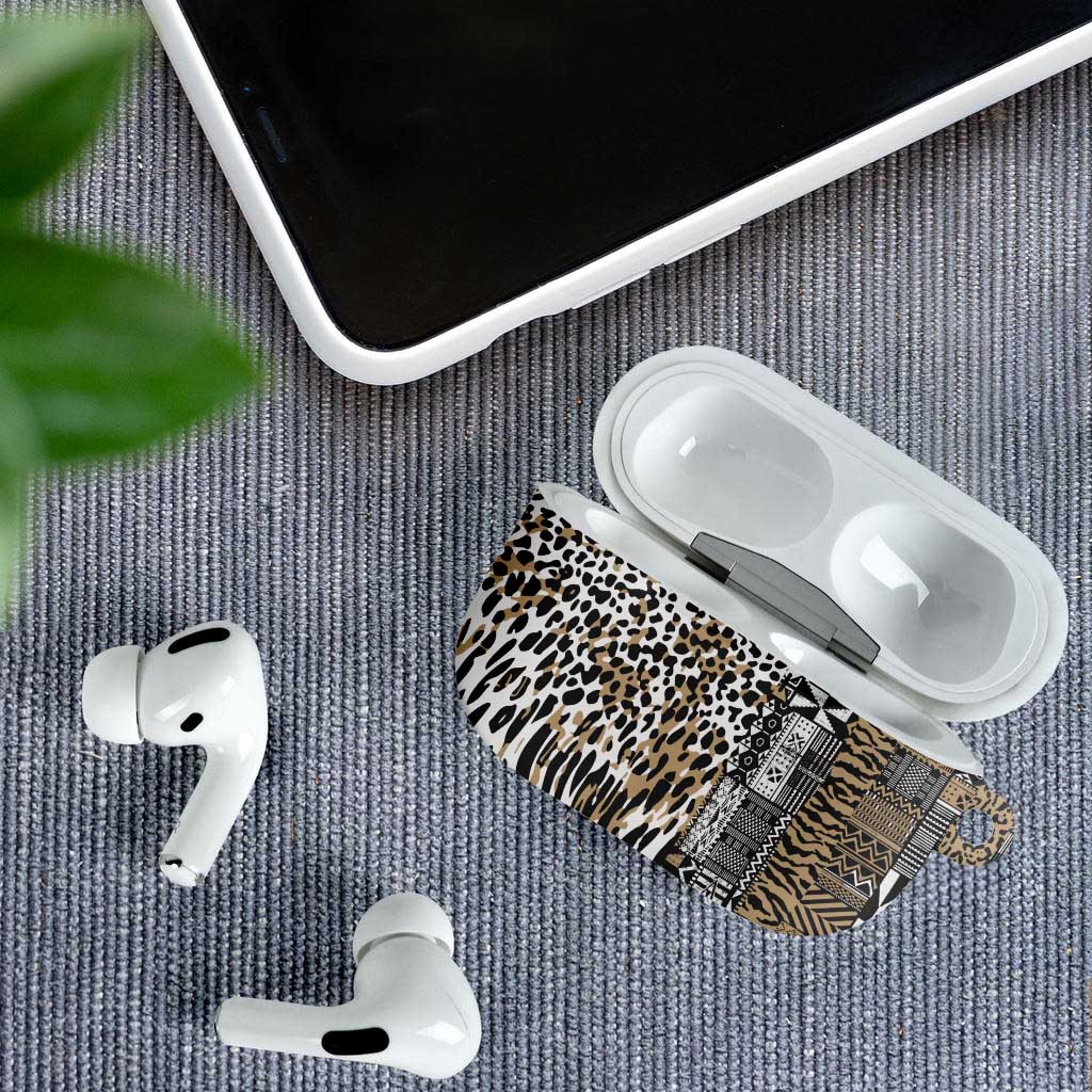 Africa Tribal Pattern Mixed Leopard Skin AirPods Case - Wonder Print Shop