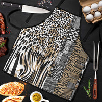 Africa Tribal Pattern Mixed Leopard Skin Apron - Wonder Print Shop