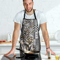 Africa Tribal Pattern Mixed Leopard Skin Apron - Wonder Print Shop