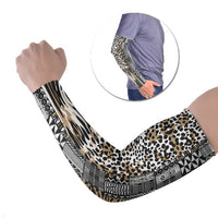 Africa Tribal Pattern Mixed Leopard Skin Arm Sleeves - Wonder Print Shop