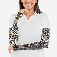 Africa Tribal Pattern Mixed Leopard Skin Arm Sleeves - Wonder Print Shop